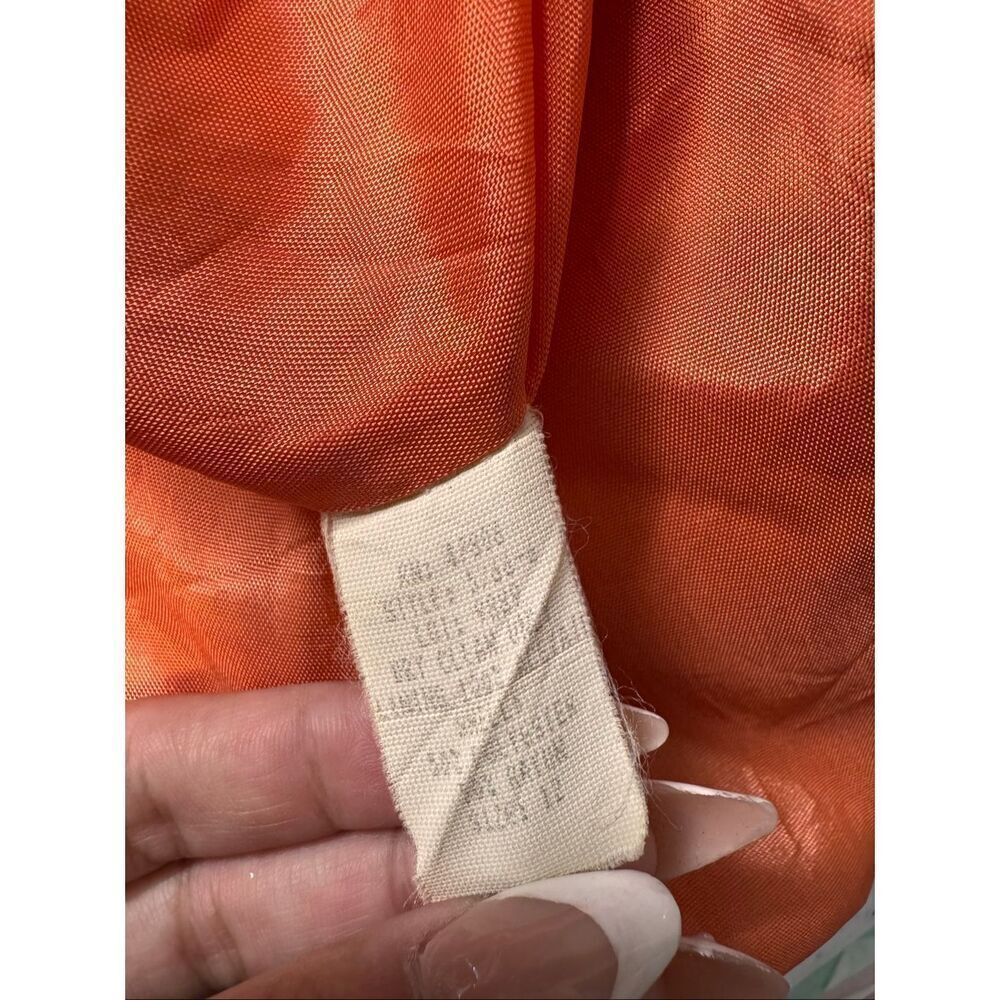 Vintage Lynn Greene for Richard Neal Oversized Blazer Orange Linen Blend Size L - Picture 8 of 8